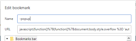 You can also create this by editing a bookmark and add the code like this
